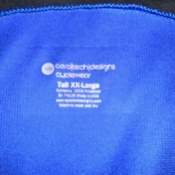 Aerotech Cyclewear Men’s Size 2XLT Cycling Shirt Blue Water Bottle Pockets - Picture 15 of 16